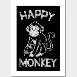 Happy Monkey Posters and Art